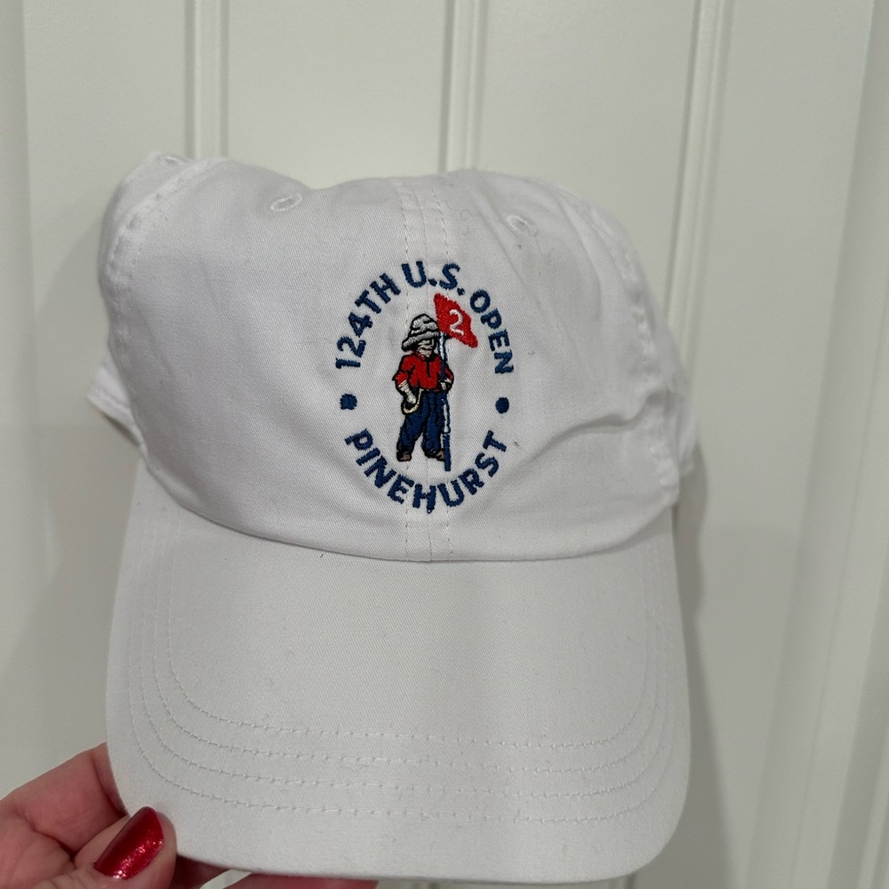 Men’s 124th Pinehurst Open golf white hat. New.